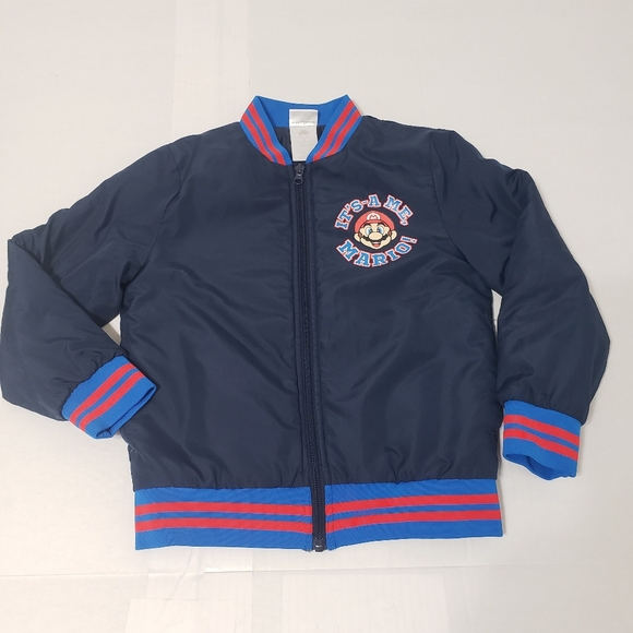 Other - Nintendo Entertainment Super Mario full zip bom bomber jacket Kid's sz small